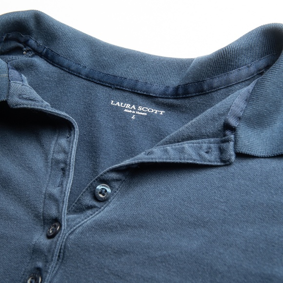 Laura Scott: Navy Polo Crop Top Scrunchie Set - Picture 3 of 3